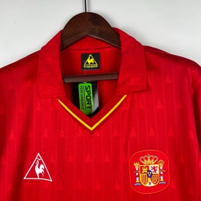 Spain 1988-91 Home Retro Soccer Jersey - Fan Version