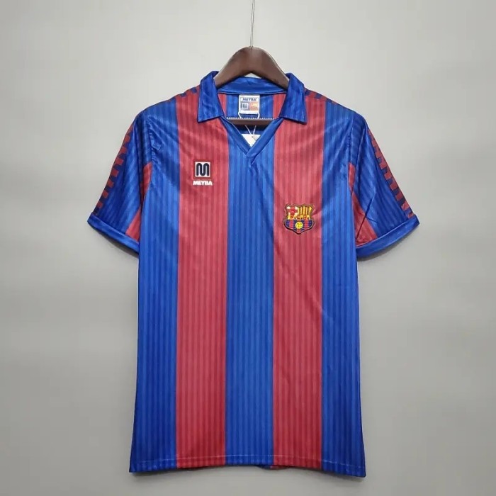 Barcelona 1990-91 Home Retro Soccer Jersey- Fan Version