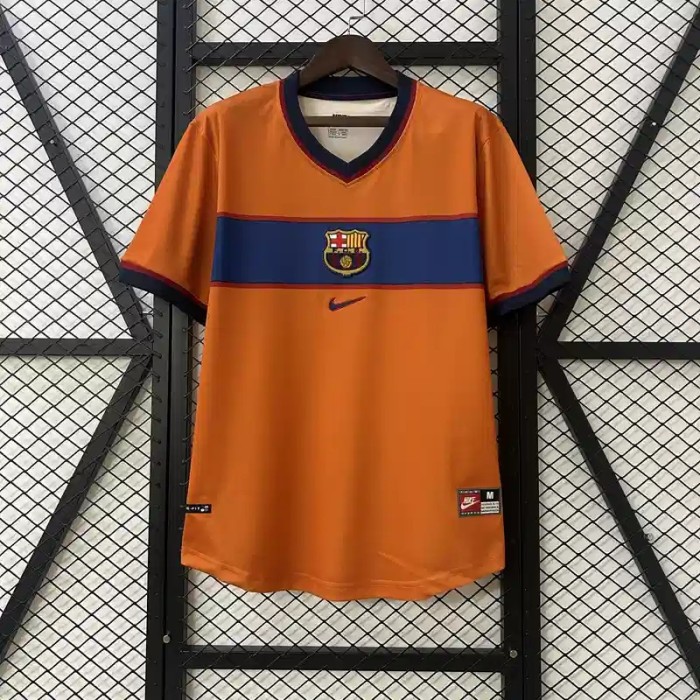 Barcelona 1998-99 Away Retro Soccer Jersey- Fan Version