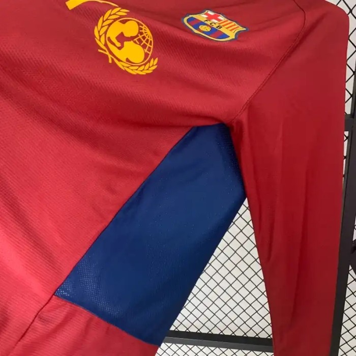 Long Sleeves Barcelona 2008-09 Home Retro Soccer Jersey- Fan Version