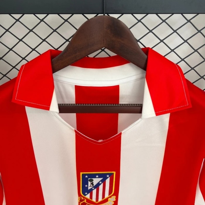 Atletico Madrid 2003-04 Home Retro Soccer Jersey- Fan Version