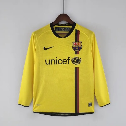Long Sleeves Barcelona 2008-09 Home Retro Soccer Jersey- Fan Version