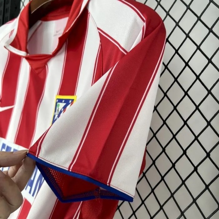 Atletico Madrid 2003-04 Home Retro Soccer Jersey- Fan Version