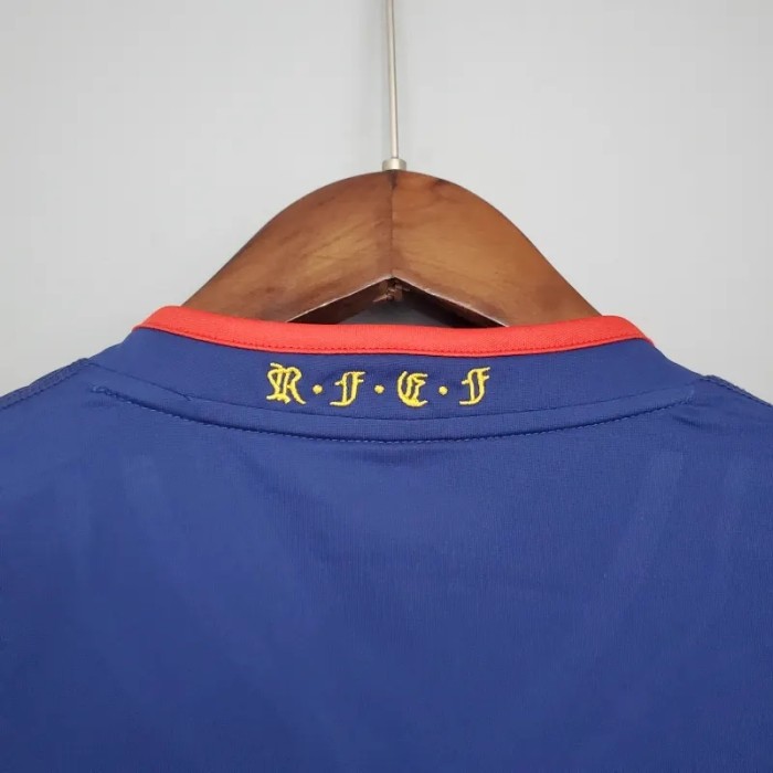 Long Sleeves Spain 2010 Away Retro Soccer Jersey - Fan Version