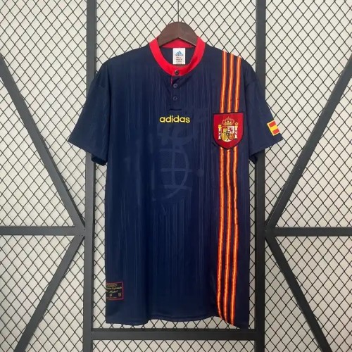 Spain 1996 Away Retro Soccer Jersey - Fan Version