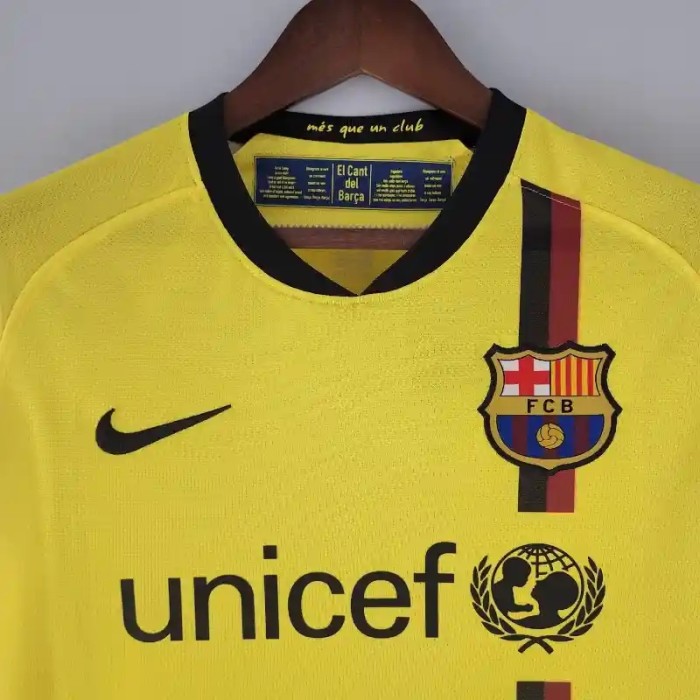 Long Sleeves Barcelona 2008-09 Home Retro Soccer Jersey- Fan Version