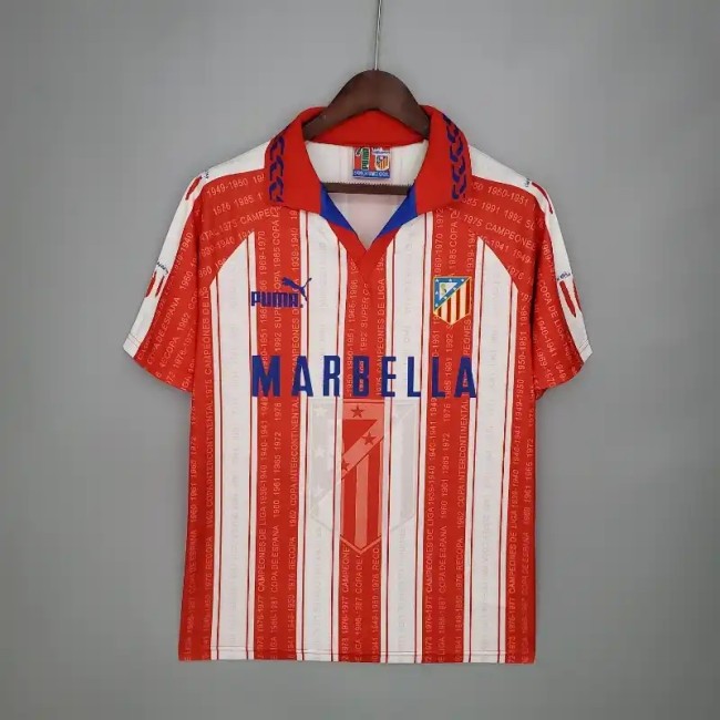 Atletico Madrid 1995-96 Home Retro Soccer Jersey- Fan Version