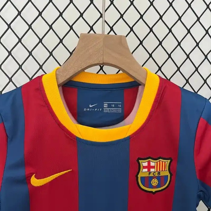 Barcelona 2010-11 Retro Home Soccer Jersey- Kids Kit
