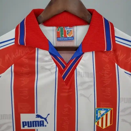 Atletico Madrid 1996- 97 Home Retro Soccer Jersey- Fan Version