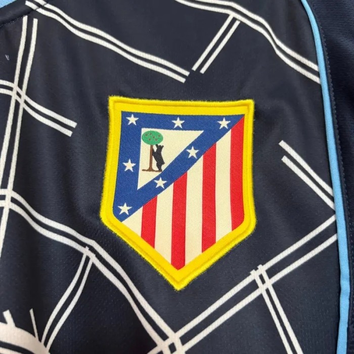 Long Sleeves Atletico Madrid 2004-05 Away Retro Soccer Jersey- Fan Version