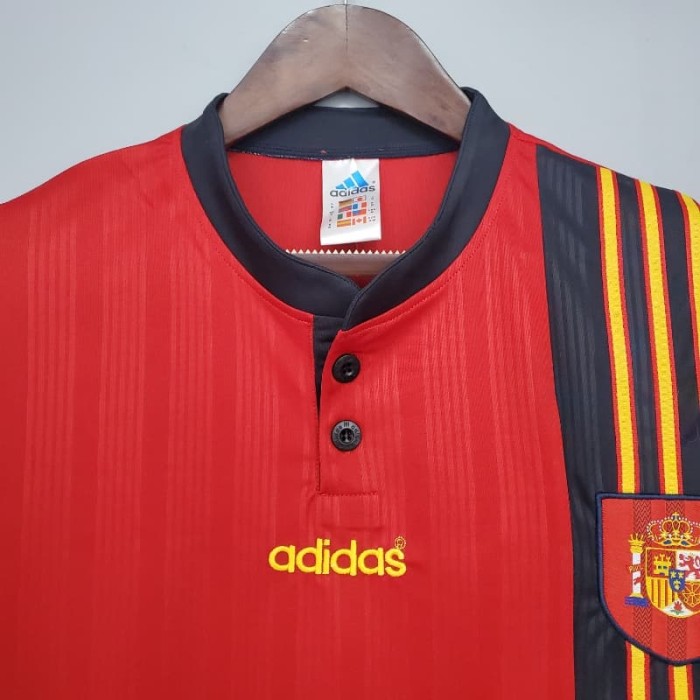 Spain 1996 Home Retro Soccer Jersey - Fan Version