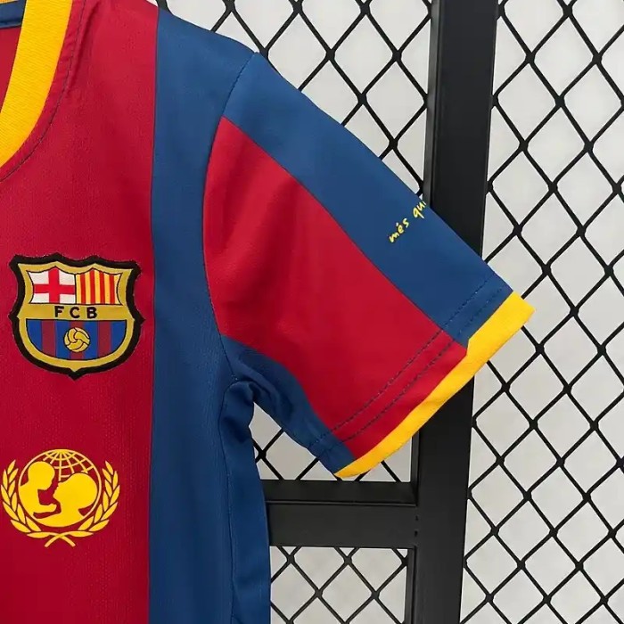 Barcelona 2010-11 Retro Home Soccer Jersey- Kids Kit