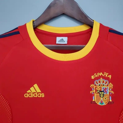 Spain 2002 Home Retro Soccer Jersey - Fan Version