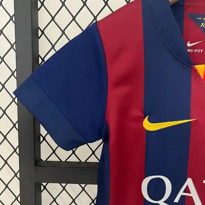 Barcelona 2014-15 Retro Home Soccer Jersey- Kids Kit