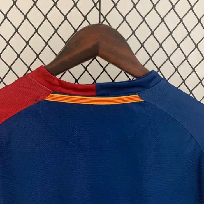 Long Sleeves Barcelona 2008-09 Home Retro Soccer Jersey- Fan Version