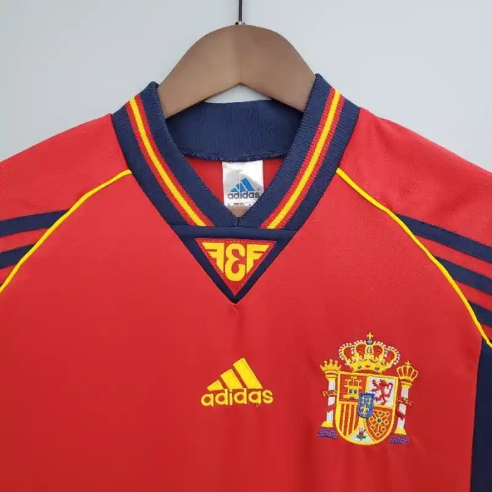 Spain 1998 Home Retro Soccer Jersey - Fan Version