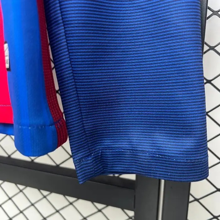 Long Sleeves Barcelona 2014-15 Home Retro Soccer Jersey- Fan Version