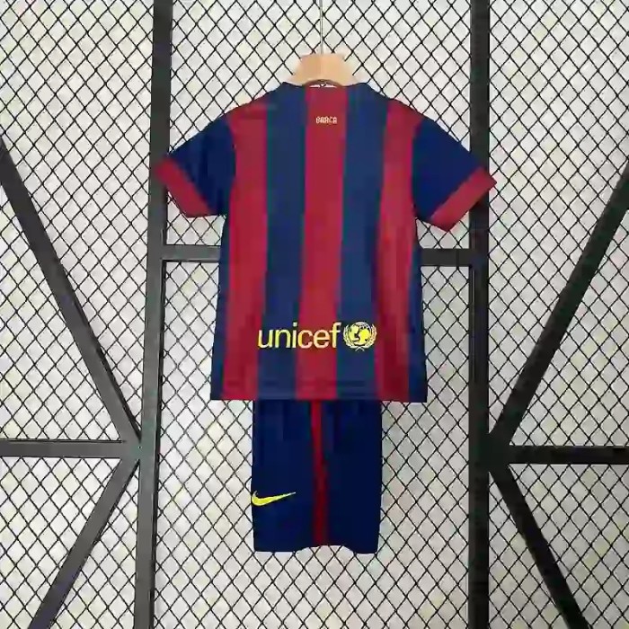 Barcelona 2014-15 Retro Home Soccer Jersey- Kids Kit