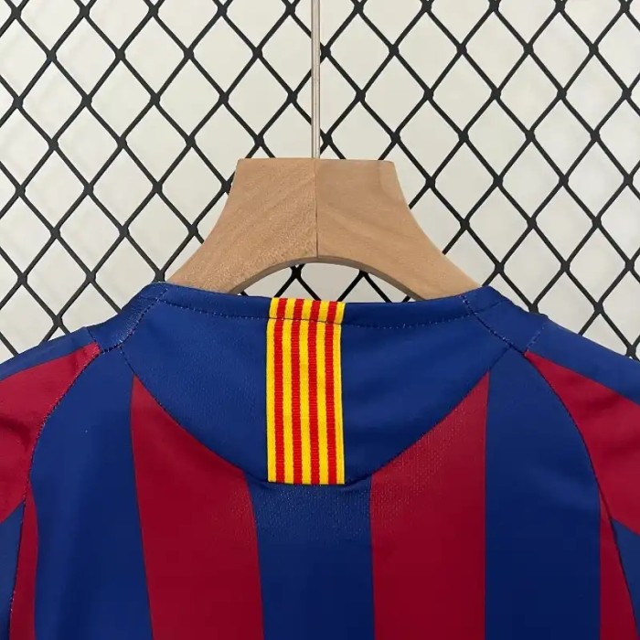Barcelona 2005-06  Retro Home Soccer Jersey- Kids Kit