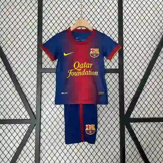 Barcelona 2012-13 Retro Home Soccer Jersey- Kids Kit