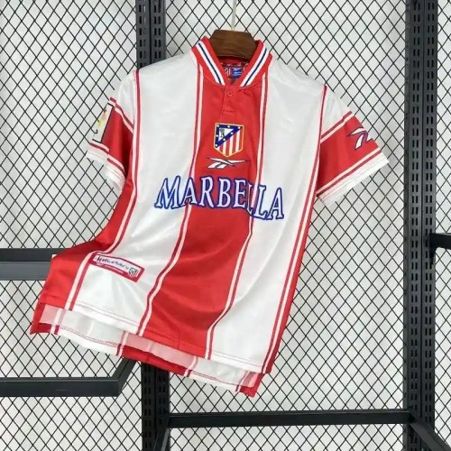 Atletico Madrid 1999-00  Home Retro Soccer Jersey- Fan Version