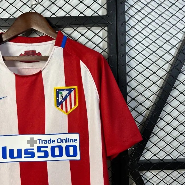Atletico Madrid 2016-17 Home Retro Soccer Jersey- Fan Version