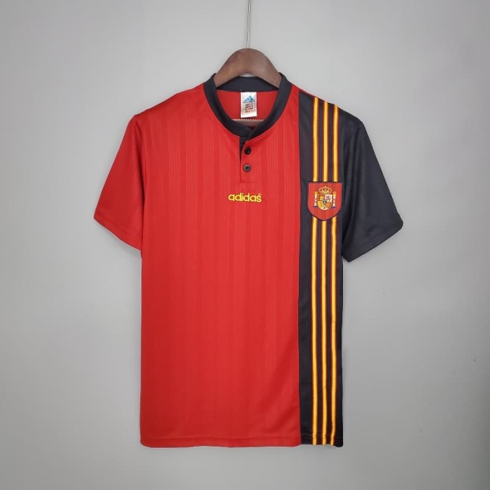 Spain 1996 Home Retro Soccer Jersey - Fan Version