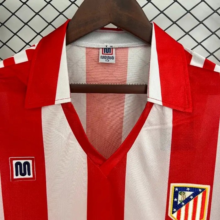 Atletico Madrid 1982-83 Home Retro Soccer Jersey- Fan Version