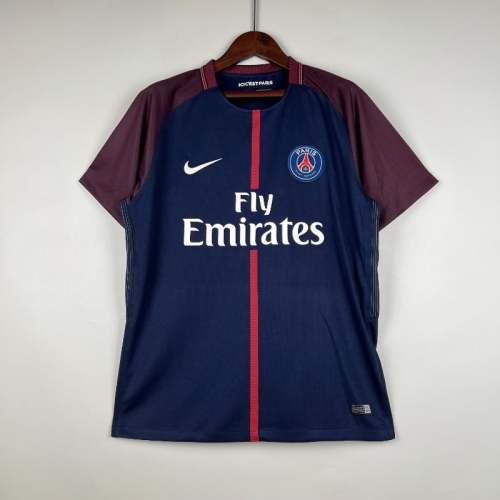 PSG 2017-18 Paris Saint Germain Home Retro Soccer Jersey - Fan Version