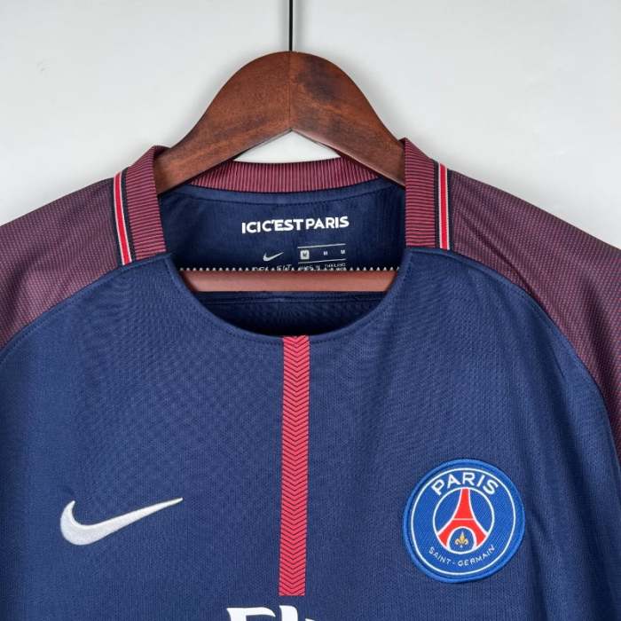 PSG 2017-18 Paris Saint Germain Home Retro Soccer Jersey - Fan Version