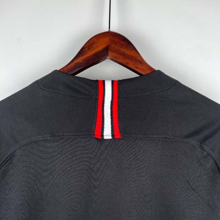 PSG 2018-19 Paris Saint Germain Black Retro Soccer Jersey - Fan Version