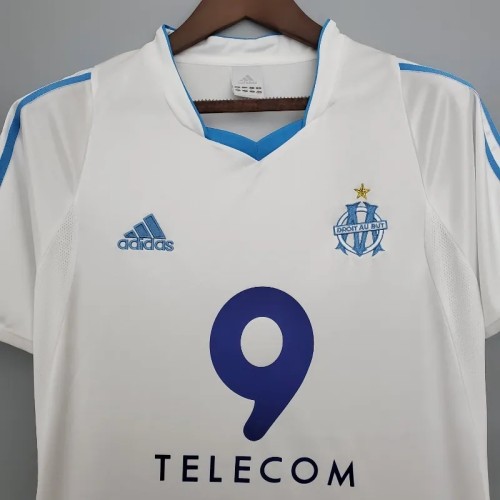 Marseille 2002-03 Home Retro Soccer Jersey - Fan Version