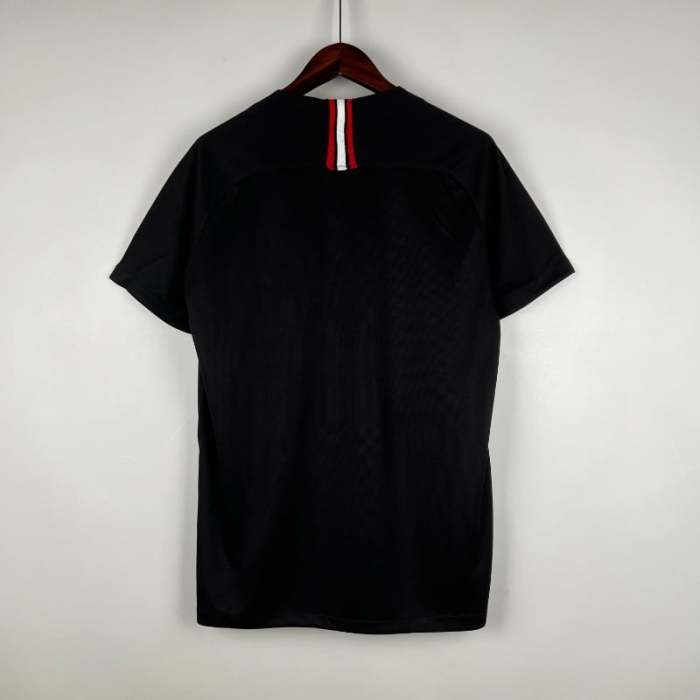 PSG 2018-19 Paris Saint Germain Black Retro Soccer Jersey - Fan Version