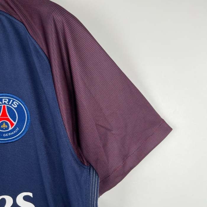 PSG 2017-18 Paris Saint Germain Home Retro Soccer Jersey - Fan Version