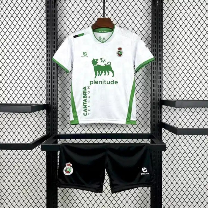 Racing de Santander 25/26 Home Soccer Jerseys – Kids Kit