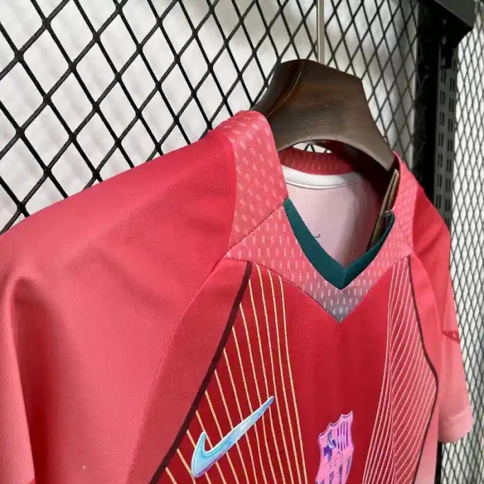 Barcelona 25/26 Karol G Red Pink Soccer Jersey - Fan Version