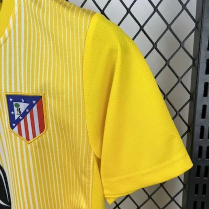 Atletico Madrid 25/26 Goalkeeper Yellow Soccer Jerseys – Kids Kit
