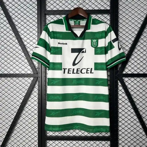 Sporting Lisbon 1999-00 Home Retro Soccer Jersey - Fan Version