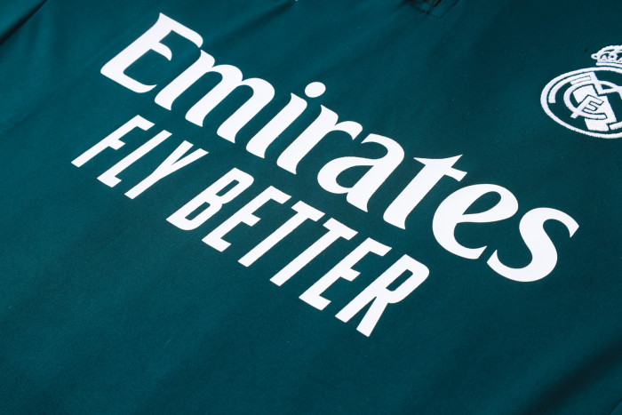 26/27 Real Madrid Dark Green Half Zipper Jacket + Pants