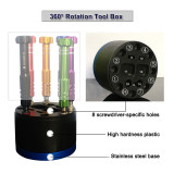 Mini 360 Rotary Screwdriver Storage box for screwdriver tweezers Magnetic storage