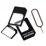 4 in 1 NANO SIM Adapter With Card Pin needle NANO SIM Card Transformation For iPhone 5/5S/5C