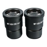 A Pair Of Wide Field WF 20X/10mm WF10X/20mm Trinocular Stereo Microscope Eyepieces  Mounting Size 30mm for Zoom Microscope