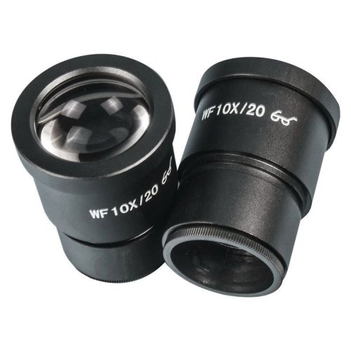 A Pair Of Wide Field WF 20X/10mm WF10X/20mm Trinocular Stereo Microscope Eyepieces  Mounting Size 30mm for Zoom Microscope