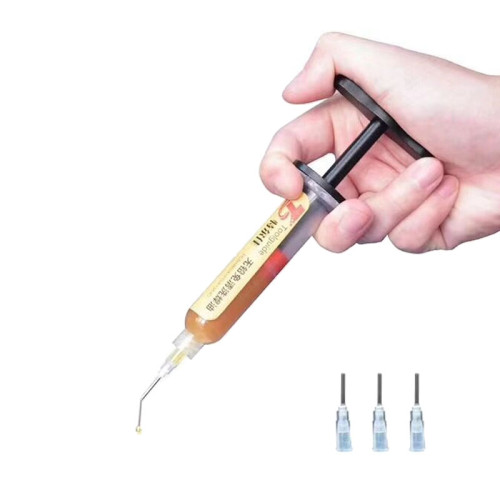 Aluminum Solder Flux Needle Booster Phone Repair Syringe Pusher Solder Paste Propulsion Tool only the fluxmate without paste