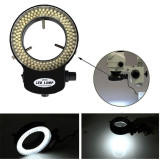 6500k 144 adjustable led ring light illuminating lamp for industry stereo microscope ara magnifier 110v-120v adapter