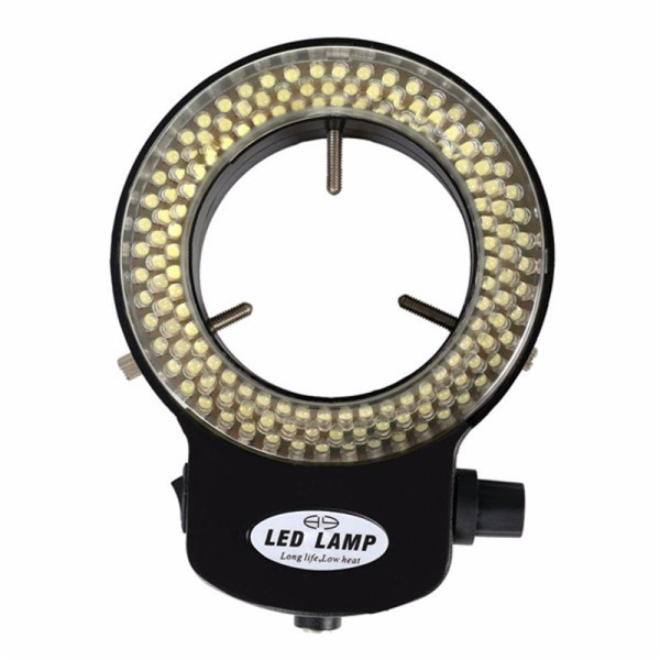 6500k 144 adjustable led ring light illuminating lamp for industry stereo microscope ara magnifier 110v-120v adapter