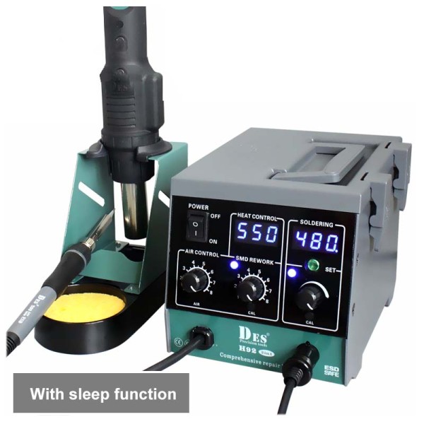 H92 Dess Germany imported hot air gun two in one H92 desoldering station 1600W constant temperature double digital display