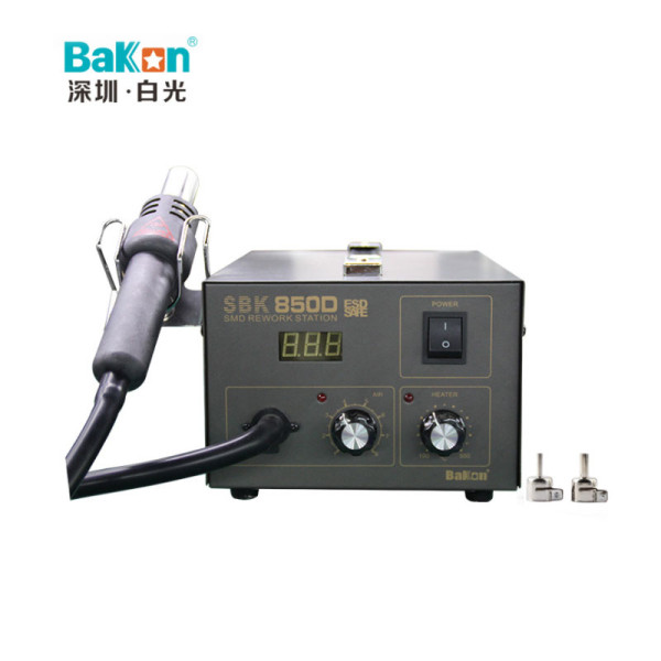 BaKon SBK850D digital display hot air gun desoldering station two in one air pump anti-static rework station electric iron