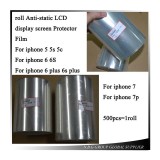 400Pcs/roll Anti-static LCD display screen Protector Film For iphone 5/5s/5c/6/6s/6p/6sp/7/7p/8/8p/X/XS/XSMAX Refurbishment LCD Protective Film