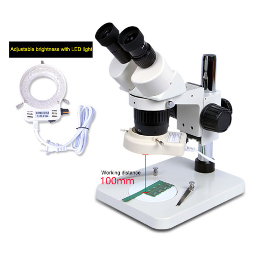 High quality 20X 40X adjustable ST-60B1 industrial binocular stereo eyepiece microscope 20/40 times two gears 7-45 times continuously ST60 mobile phone circuit repair welding inspection zoom